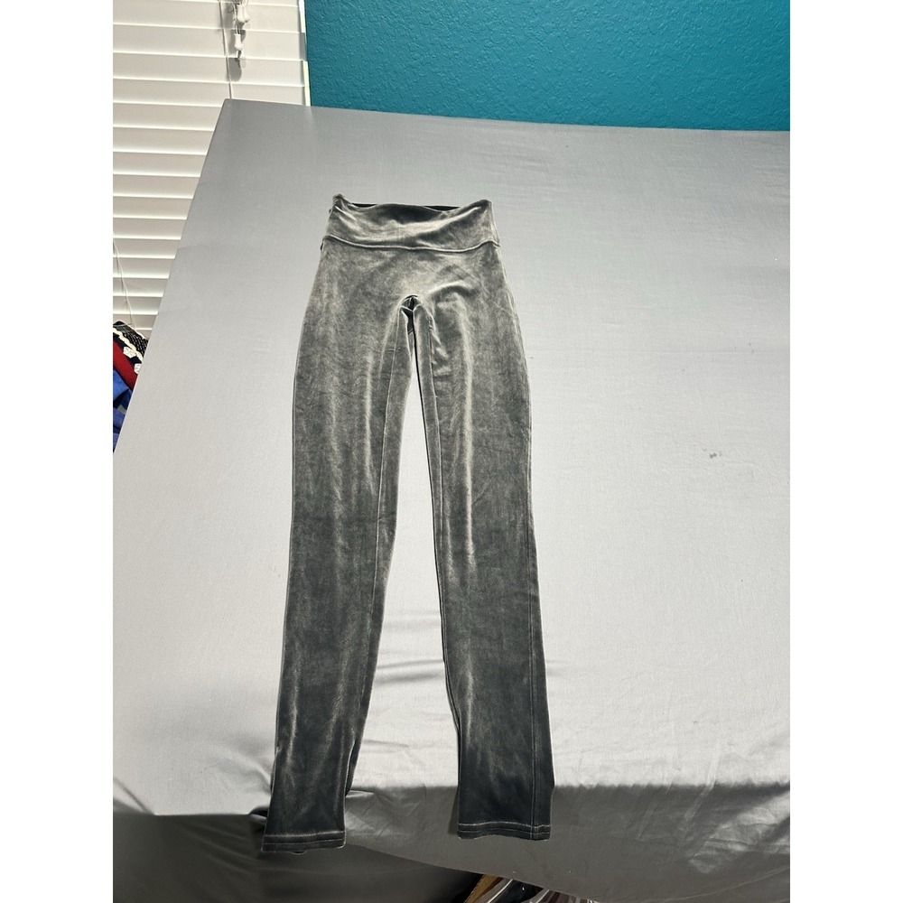 Spanx Velvet Leggings Lapis Night Gray High Waisted Shaping Leggings S